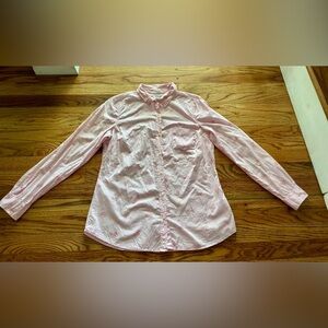 Old Navy Womens Pink with Bicycle Design Long Sleeve Cotton Button Up Small